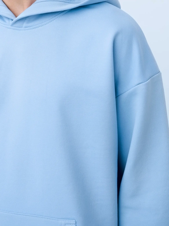 Худи оверсайз без начеса (голубой)
