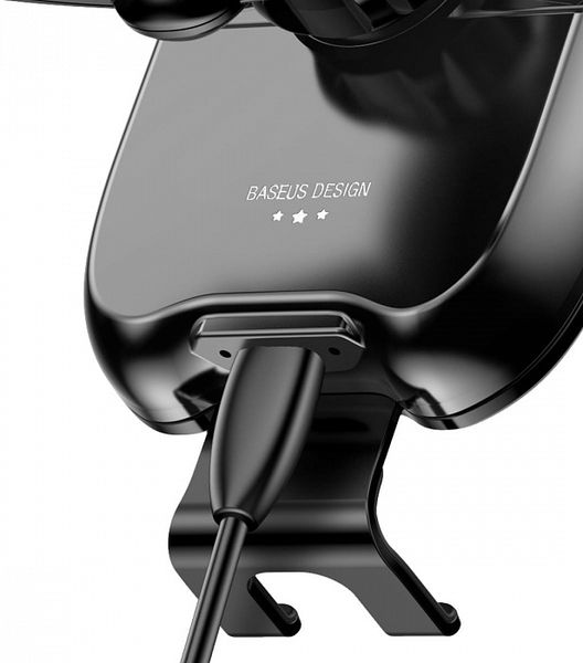 Автомобильный держатель Baseus Smart Vehicle Bracket Wireless Charger (WXZN-01) для смартфона (Black)
