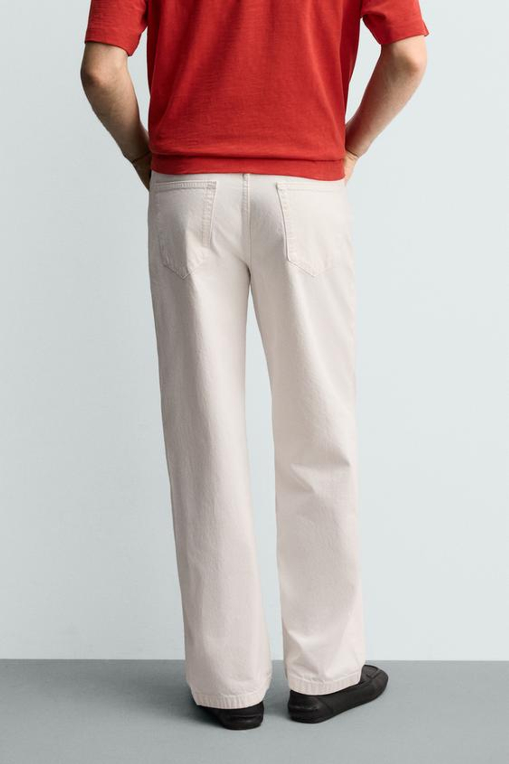 ZARA ДЖИНСЫ RELAXED FIT, БЕЛЫЙ