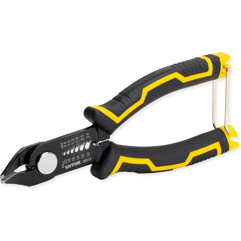 Кусачки диагональные SHTOK 150 мм, снятие изоляции Ø0.8-2.6 мм, серия ACRUX 08510