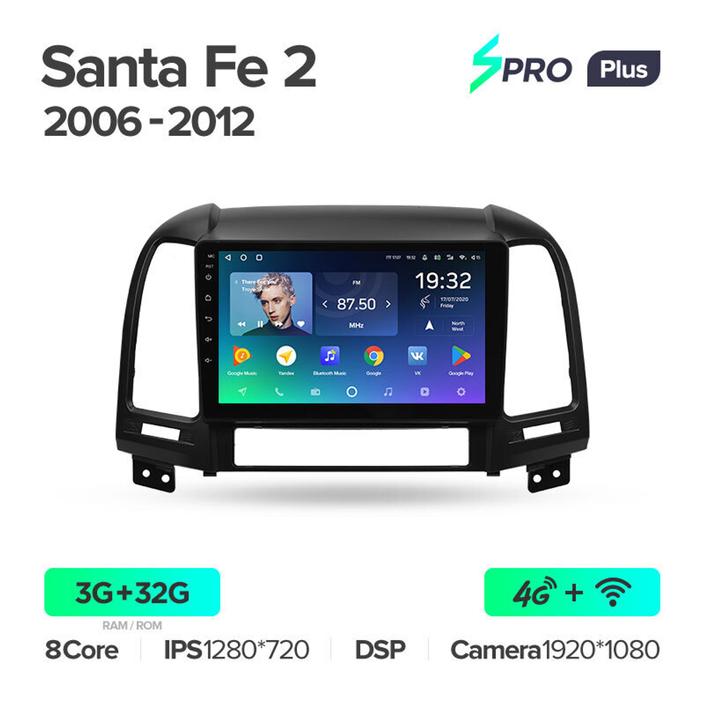 Teyes SPRO Plus 9" для Hyundai Santa Fe 2006-2012