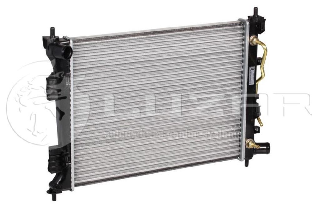 Радиатор основ. алюм. Hyundai Solaris Kia Rio (10--) 1,4i 16V/ 1,6i 16V АТ унив. (LUZAR)