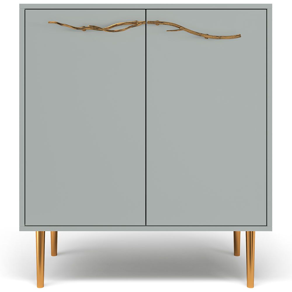 Комод Арт Колор matte Стайл Голд с 2 полками Серый дым матовый