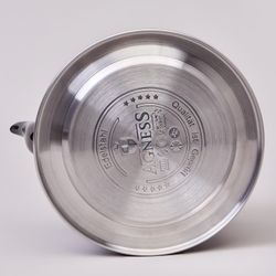 ЧАЙНИК AGNESS 3,0 Л СО СКЛАДЫВАЮЩЕЙСЯ РУЧКОЙ, СТАЛЬ 18/10, ИНДУКЦИОННОЕ КАПСУЛЬНОЕ ДНО