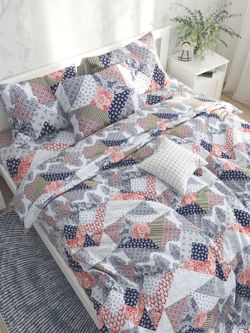 Наволочка комплект 2шт Сказка "Пэчворк" 70х70 см, перкаль