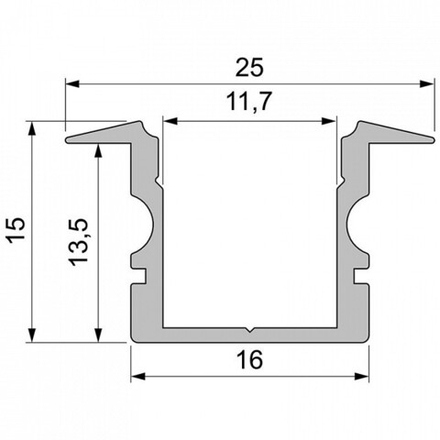 Профиль встраиваемый Deko-Light ET-02-10 975129