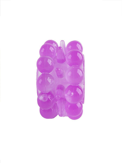 Лиловое эрекционное кольцо с 2 рядами стимулирующих шариков
