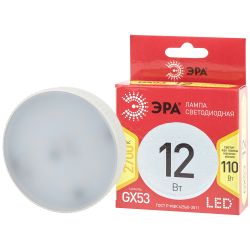Лампа светодиодная ЭРА RED LINE LED GX-12W-827-GX53 R 12Вт таблетка теплый белый свет GX53 | Лампы cветодиодные Плоские (GX)