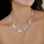 Колье Franck Herval, Bianca, с розовой раковиной, горным хрусталем, перламутром, жемчугом и стразами