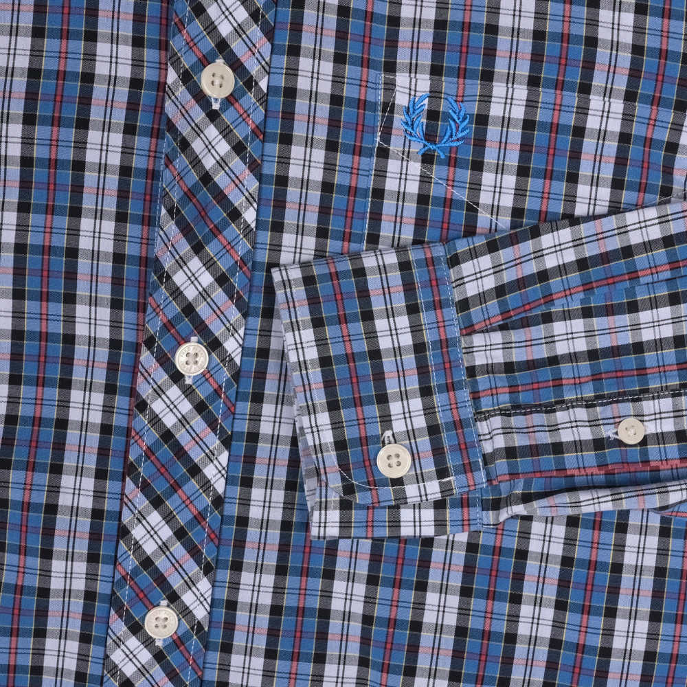 Рубашка Fred Perry в сине-белую клетку, S