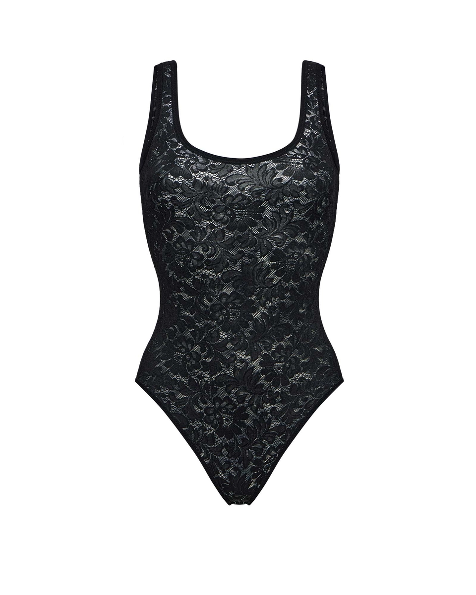 боди Openwork черное