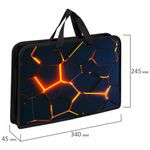 Папка на молнии с ручками ЮНЛАНДИЯ А4, 1 отделение, пластик, ширина 45 мм, "Volcano split", 273358