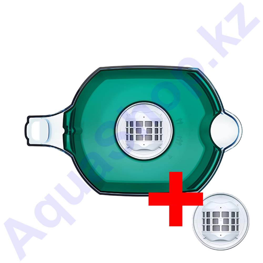 Зелёный Кувшин Аквафор Гарри с доп.модулем - вид сверху