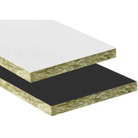 Панель акустическая Techno Sonus (Техно Сонус) Акустилайн Ampir White/Black (0,6м х 0,6м х 20 мм) 0,36 м2 кромка А, без заднего стеклохолста