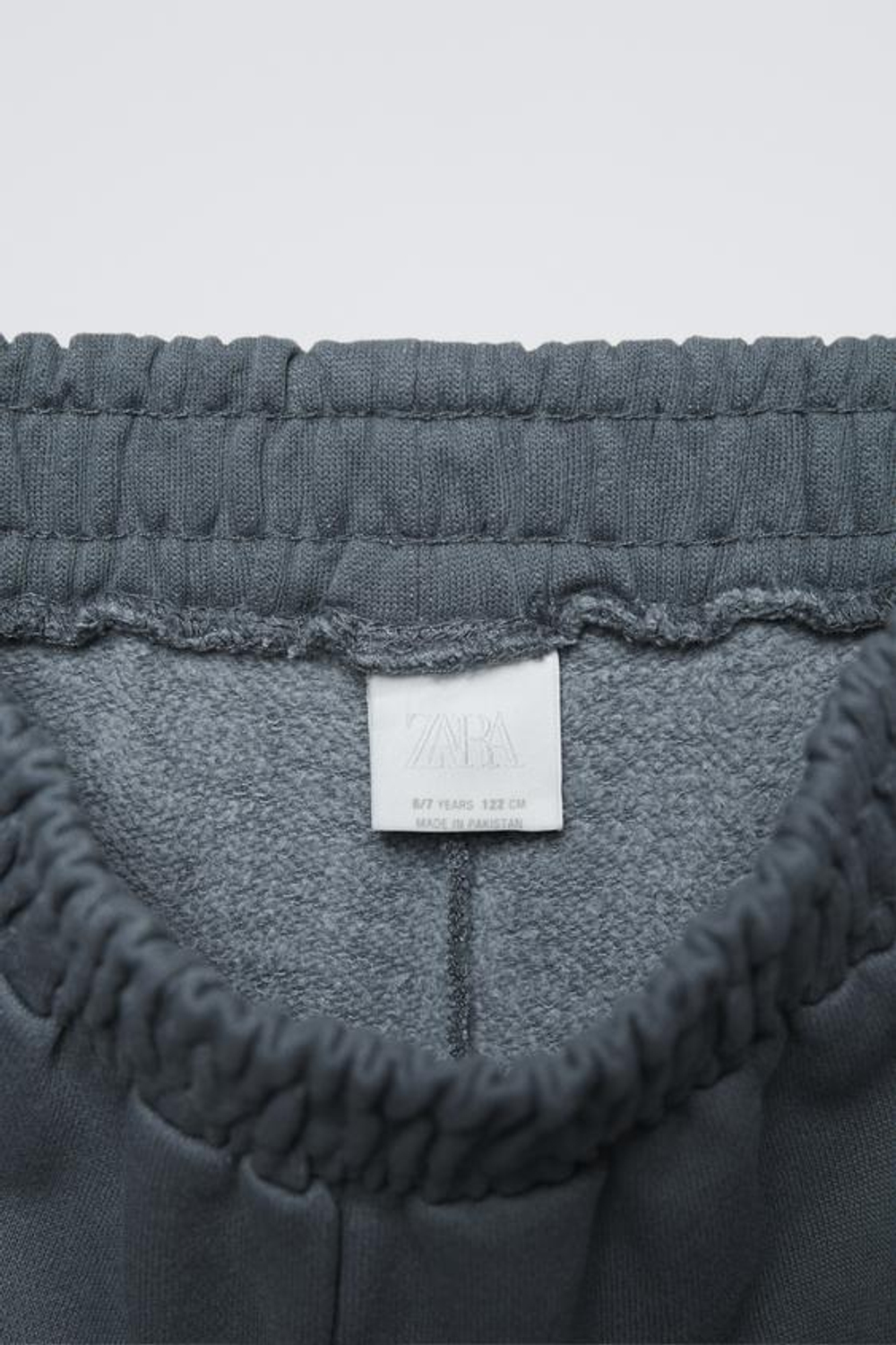 ZARA КОМПЛЕКТ ИЗ ХУДИ И БРЮК WIDE LEG ИЗ МЯГКОЙ ТКАНИ, СЕРО-СИНИЙ