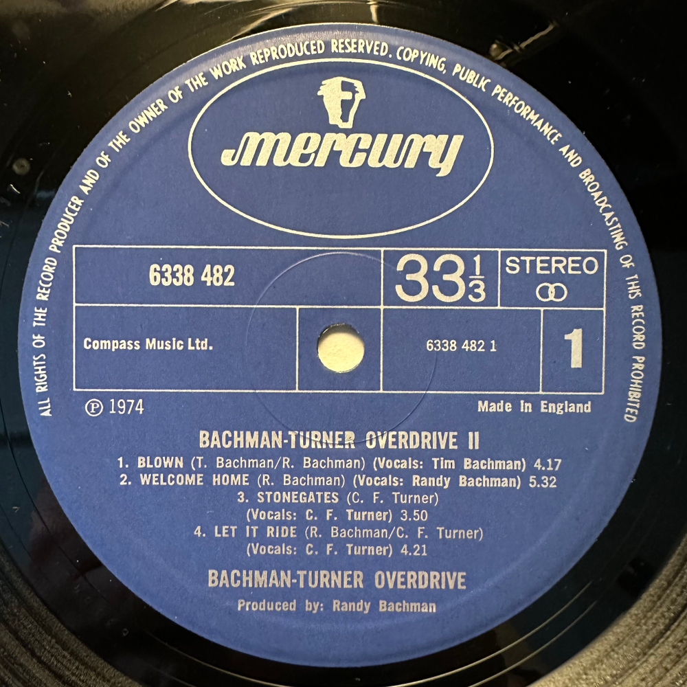 Bachman-Turner Overdrive - Bachman-Turner Overdrive II (Англия 1973г.)