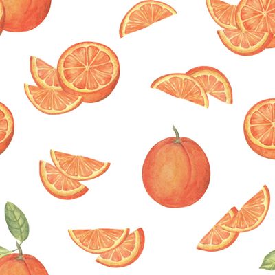 Апельсины на белом