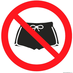 Р58 "Вход в спортивной одежде запрещен"