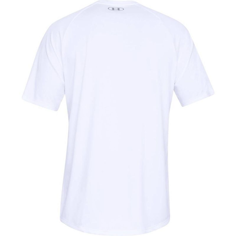 Мужская теннисная футболка Under Armour Tech SS Tee 2.0 - white