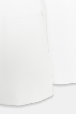 ZARA ПРИТАЛЕННЫЙ БЛЕЙЗЕР БЕЗ ЛАЦКАНОВ, ЭКРЮ