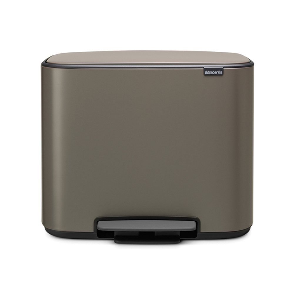 Мусорный бак Bo Pedal Bin 3x11л Brabantia Платиновый