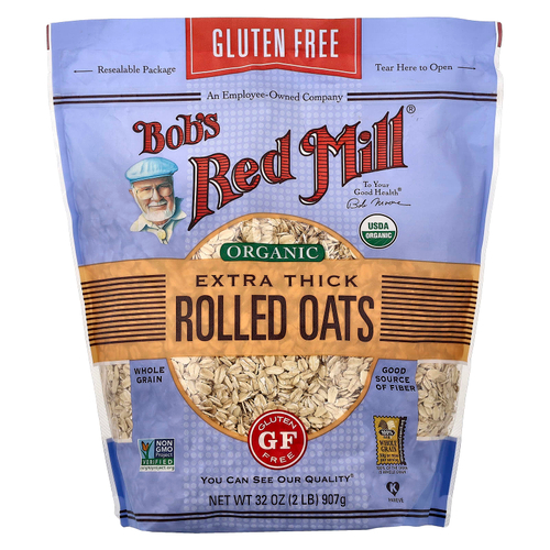 Bob's Red Mill, органические овсяные хлопья, очень густые, 907 г (32 унции)