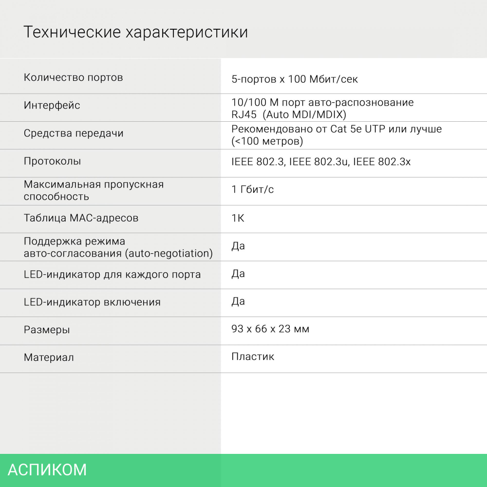 Коммутатор Digma DSW-305FE