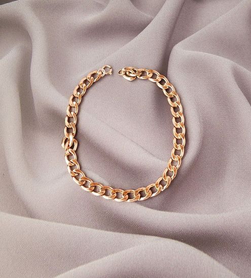 Цепочка толстая бижутерия, цвет золотой