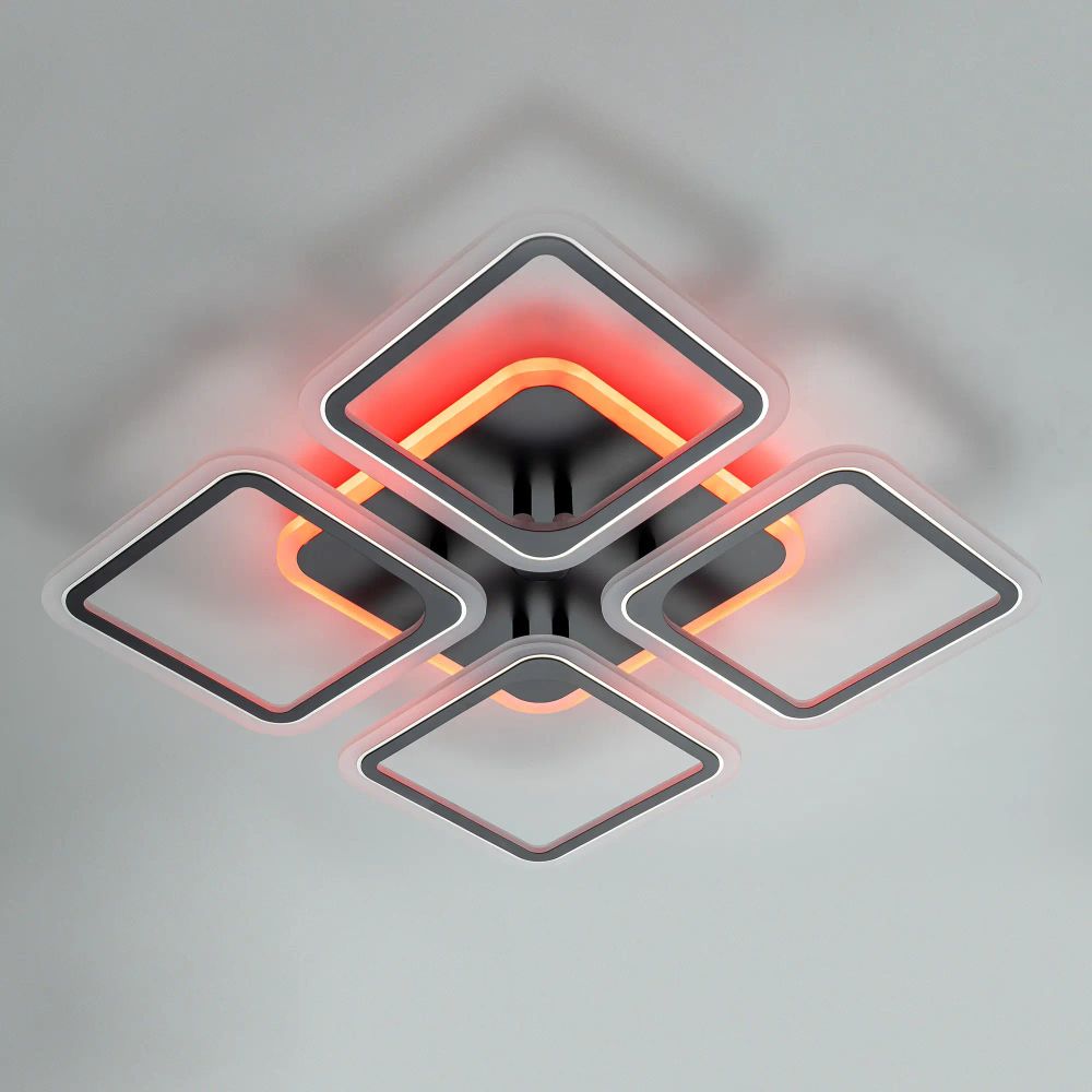 Citilux Марсель Смарт CL232A145E RGB Умная люстра Чёрная