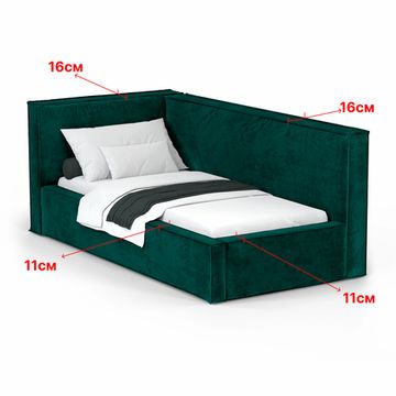 Кровать Bever ЛЕВАЯ 90 с  подъемным механизмом Nebby 626