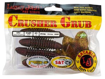 Твистеры съедобные LJ Pro Series CRUSHER GRUB 4,5in (11,4 см), цв. PA03, 4 шт.