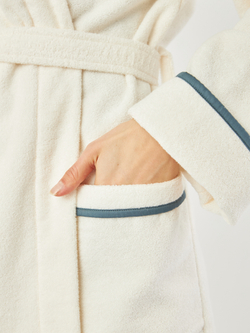 Халат махровый c капюшоном Claire Batiste Atelier Ravenna айвори