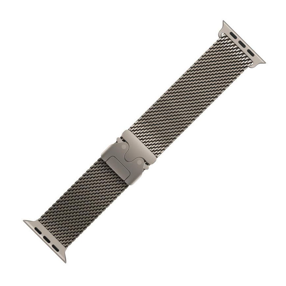Титановый миланский сетчатый браслет Apple Titanium Milanese Loop, светлый, для Apple Watch 44, 45, 46 мм, Ultra и Ultra 2, Средний