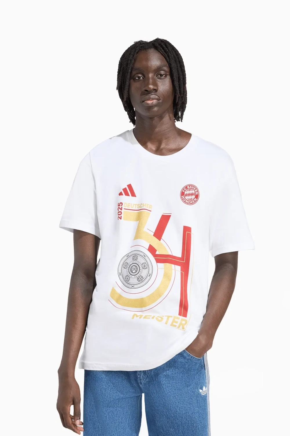 Футболка adidas FC Bayern 2025 Championship Winner - белый