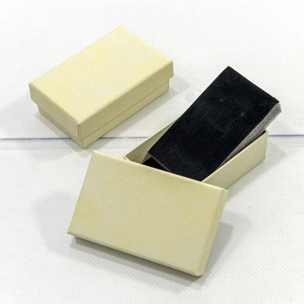 Коробка Ювелирная 8х5х2.5 см Набор 2 шт (Бежевый, Серый)