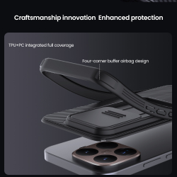 Чехол противоударный от Nillkin для Xiaomi 15T Pro, серия CamShield Pro Case (защитная сдвижная шторка для камеры)