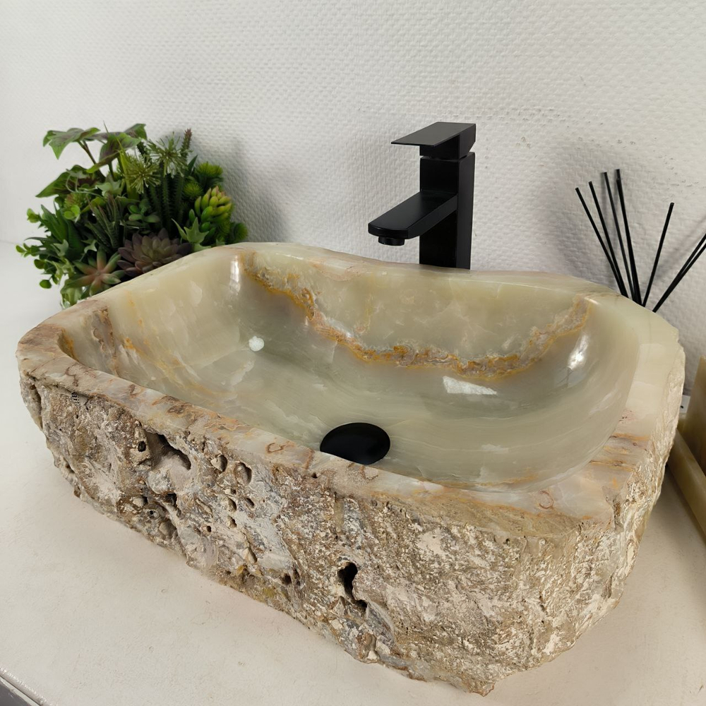 Раковина из оникса Erozy Green EO-64480 52*38*16 0163