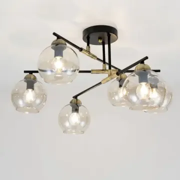 Люстра потолочная 6*E14 CL124165 бронза/черный Анри Citilux