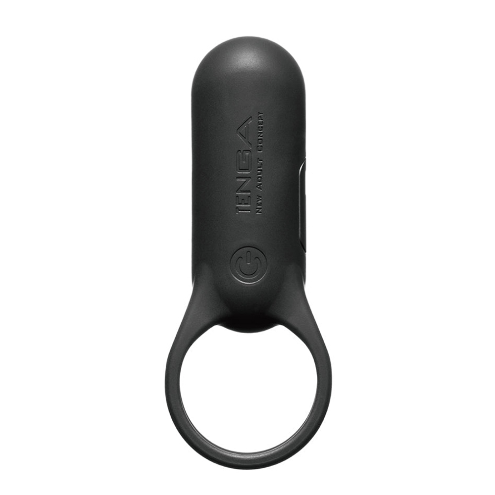 Черное эрекционное виброкольцо Tenga SVR Plus Vibrating Cock Ring Black VRP-001