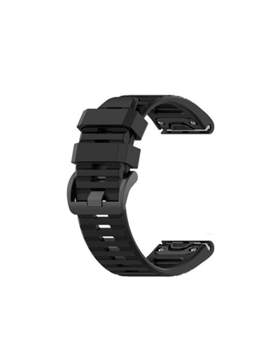 Ремешок быстросъемный 22 мм. силиконовый для Garmin Fenix 5 / 5+ / 6 / 7 /, Quatix 5, MARQ, Forerunner 935 / 945, instinct 1 / 2, Epix Gen 2 (Черный)