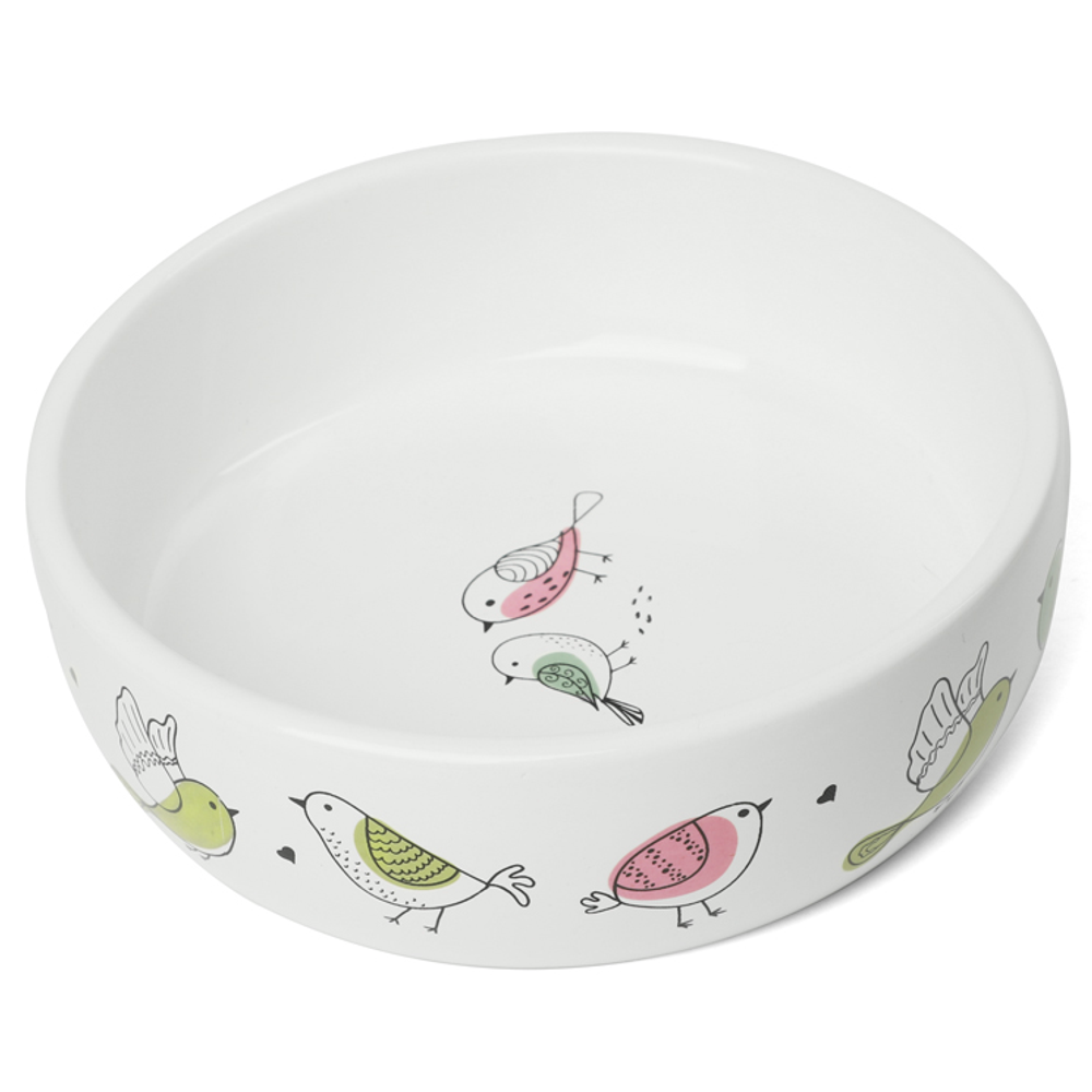 Миска керамическая "птички", 0,35л, triol