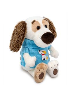 Мягкая игрушка Бартоломей Baby в вязаном жилете 20см