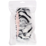 Повязка на голову косметическая «ДАЙМОНД РУШ», тигрица, цвет серый и коричневый, 20*5.5см (ZIP пакет)