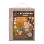 ВАФЕЛЬНОЕ ПОЛОТЕНЦЕ-ПРОСТЫНЬ БАННОЕ, БЕЖЕВОЕ ПЛОТНОЕ 147*80СМ, БАННЫЕ ШТУЧКИ