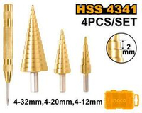 Набор ступенчатых сверл 3+1 SUPER INGCO AKSDS2041 INDUSTRIAL