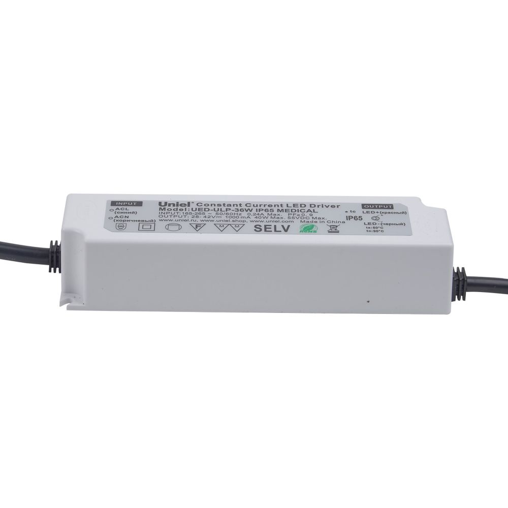 ULP-6060-36W-5000К IP65 MEDICAL WHITE Светильник светодиодный потолочный универсальный. Холодный свет 5000K. 4200Лм. Корпус белый. В комплекте с и-п. ТМ Uniel
