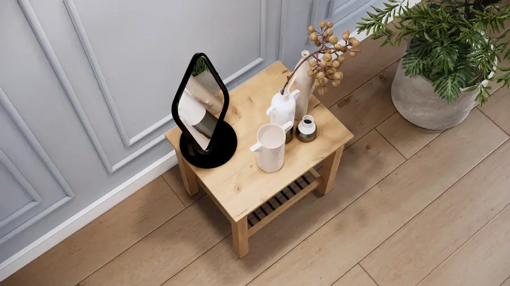 Тумба прикроватная - аналог IKEA /HEMNES / ХЕМНЭС/ ХЕМНЕС / ВОЙВЫВ / ИКЕА 50х40 см, светло-коричневый