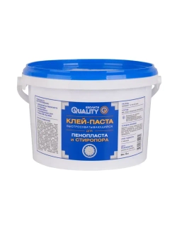 Клей-паста QUALITY Быстросхватывающийся для пенопласта и стиропора, 4 кг