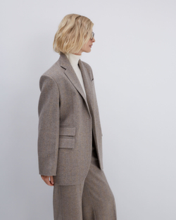 Жакет из смесового кашемира Лоро Пиана елочка