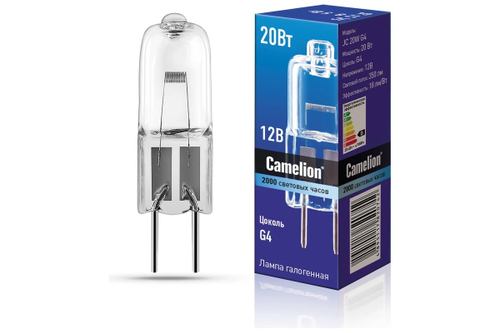 Галогенная лампа без рефлектора JC 20W g4 12V Camelion 1955
